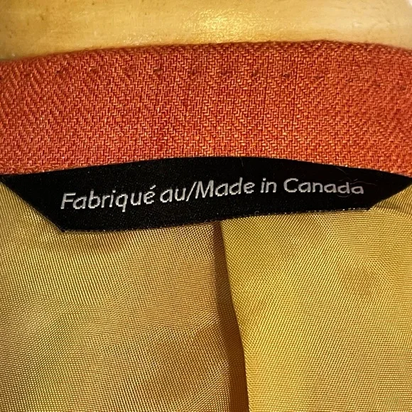 Maus & Hoffman Orange 100% Linen Blazer Sports Coat 42 Tall - Picture 15 of 16